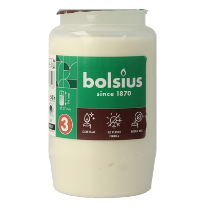 Bolsius herdenkingslicht wit nr3