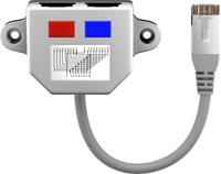 RJ45 kabelsplitter - CAT6a T-koppelstuk - LSA/LSA - 500MHz - voor internetkabels - ethernet kabel - CAT kabel - Grijs - thumbnail