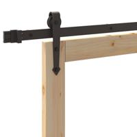 Schuifdeur met hardware set 86x198,5 cm massief dennenhout - thumbnail