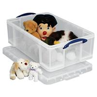 Really Useful Box 50l, transparant, per stuk verpakt in karton - thumbnail