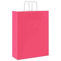 VidaXL Papieren zakken 250 st met hengsels 32x12x42 cm roze - thumbnail