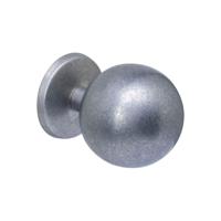 Intersteel voordeurknop bol ø75mm op achterplaat ø66mm éénzijdige montage - PVD RVS getrommeld - thumbnail