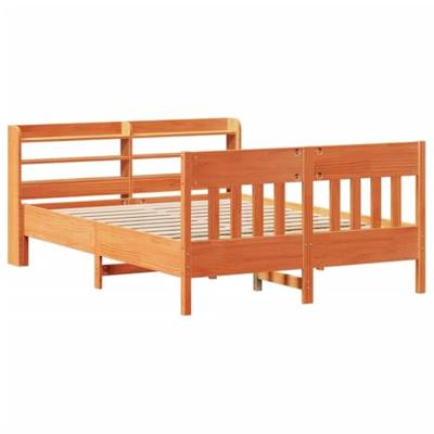 Bedframe zonder matras massief grenenhout wasbruin 160x200 cm Bedframe zonder matras massief grenenhout wasbruin 160x200 cm