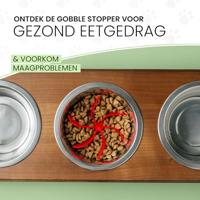 Eat Slow Live Longer Gobble Stopper M Green - thumbnail