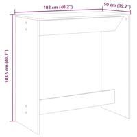 Bartafel 102x50x103,5 cm bewerkt hout grijs sonoma eikenkleur - thumbnail