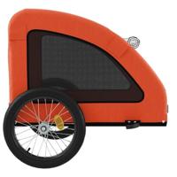 Hondenfietstrailer oxford stof en ijzer oranje - thumbnail
