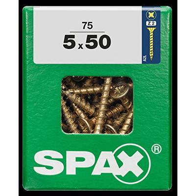 Schroefdoos SPAX Yellox Hout Platte kop 75 Onderdelen (5 x 50 mm)