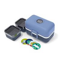 Kinderlunchbox - MONBENTO - 3 vakken - BPA-vrij - MB Tresor Infinity Blauw - thumbnail