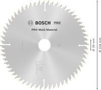 Bosch Accessoires Cirkelzaagblad Multi Material 216 x 30 x 2,5 mm, 60 1st - 2608640446 - thumbnail