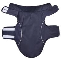 Hondenregenjas met reflecterende strips polyester blauw XS - thumbnail