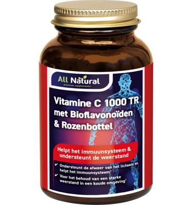 All Natural Vitamine C 1000 TR met Bioflavonoïden & Rozenbottel Tabletten