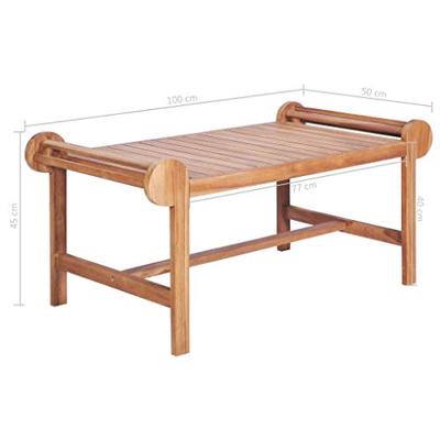 Salontafel 100x50x45 cm massief teakhout