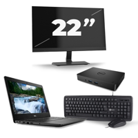 Dell Latitude 3490 - Intel Core i3-8e Generatie - 14 inch - 8GB RAM - 256GB SSD - Windows 11 + 1x 22 inch Monitor - thumbnail