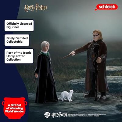 Schleich WIZARDING WORLD Dwaaloog Dolleman & Draco Malfidus met fretje 14907 - thumbnail