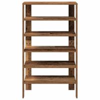 VidaXL Schoenenrek 61x32x105 cm bewerkt hout oud houtkleurig - thumbnail