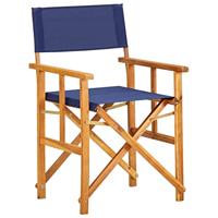 Regisseursstoelen 2 st massief acaciahout blauw - thumbnail