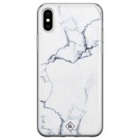 iPhone X/XS siliconen hoesje - Marmer grijs - thumbnail