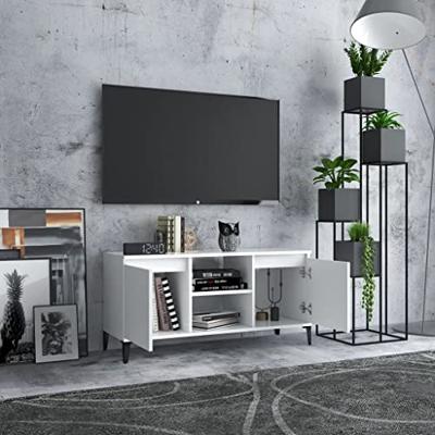 VidaXL Tv-meubel met metalen poten 103,5x35x50 cm wit