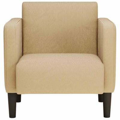 Fauteuil met armleuningen 54 cm corduroy stof grijsgroen