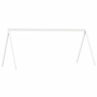 Halfhoogslaper met ladder en bedhuis grenenhout wit 90x200 cm - thumbnail