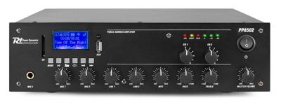 Power Dynamics PPA502 100V/70V & 4/8 Ohm 2-kanaals versterker - 50 Watt