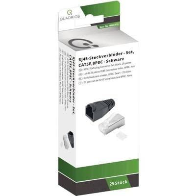 Quadrios RJ-45 connectorset CAT 5e Stekker, recht 25 stuk(s)