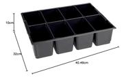 L-BOXX Verdeler voor kleine delen | B404xD317xH97 mm polystyreen | met 8 bakken | zwart | 1 stuk - 1000010129 - 1000010129 - thumbnail