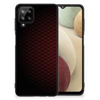 Samsung Galaxy A12 Back Case Geruit Rood - thumbnail