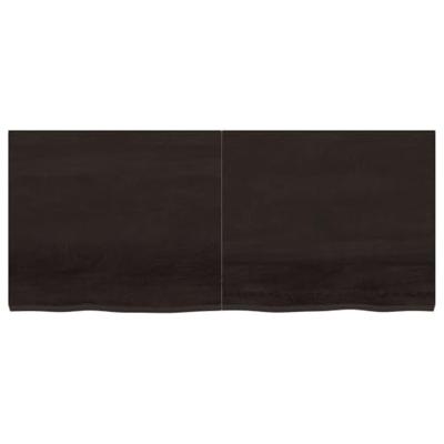 Tafelblad 140x60x(2-4)cm behandeld eikenhout donkerbruin