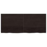 Tafelblad 140x60x(2-4)cm behandeld eikenhout donkerbruin - thumbnail