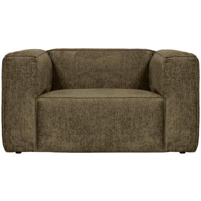 WOOOD Fauteuil 'Bean' Structure Velvet, kleur Moss