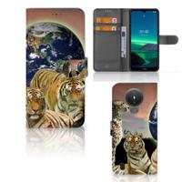 Nokia 1.4 | Telefoonhoesje | Met pasjeshouder | Roofdieren - thumbnail