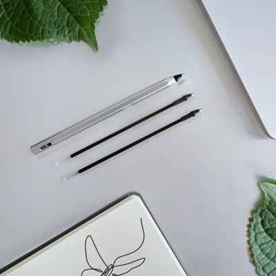 Balpen bic cristal re-new 1 pen + 2 vull m blauw