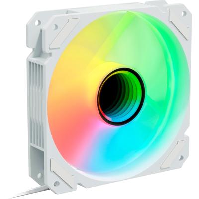 Sharkoon shark mirror rgb pwm case fan (wit, 120 x 120 x 25 mm)