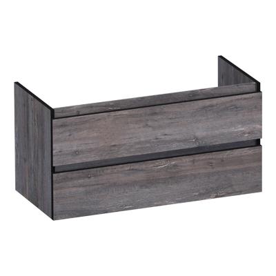 Brauer Joy Edge - Onderkast - 100 cm - met 2 Softclose Lades Greeploos en 1 Sifon Uitsparing - Driftwood