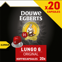Douwe Egberts Lungo 6 Original Gemalen Koffie 20 Capsules 104g bij Jumbo - thumbnail