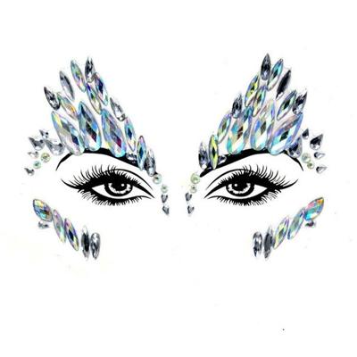 3 PC'S voorhoofd groene Masquerade make-up acryl gezicht sticker stijl: YT-30