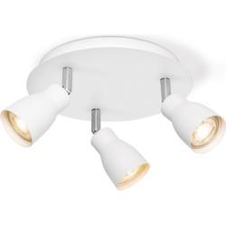 Light depot - LED opbouwspot Alba 3 lichts Ø 22 cm - wit - Outlet
