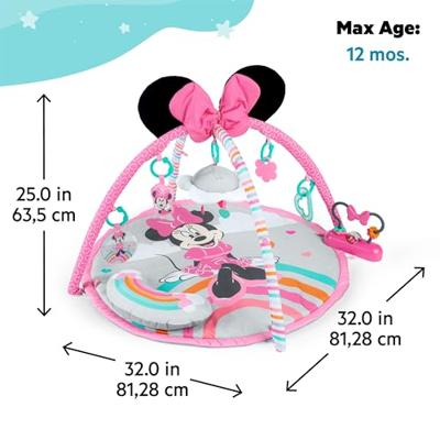 Disney Baby MINNIE MOUSE speelmat - BRIGHT STARTS - Forever Besties - Met muziek en lichtjes - Roze - Newborns en meer