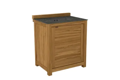 Passion Grills | Buitenkeuken Onderdeel | Milano Buitenkeukenkast met Wasbak | 80 x 63 cm | Belgium Dark Grey