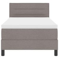 Boxspringbed met matras met matras Taupe 80 x 200 cm Stof - thumbnail