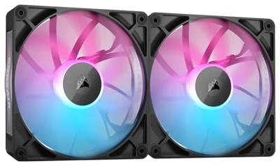 Corsair iCUE LINK RX140 RGB PC-ventilator Zwart (b x h x d) 140 x 140 x 25 mm Incl. LED-verlichting