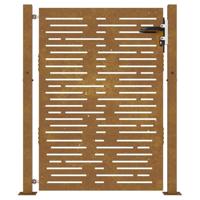 Poort 105x130 cm bamboe-ontwerp cortenstaal - thumbnail