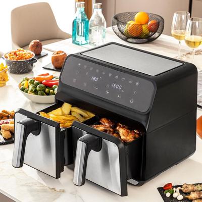 Airfryer InnovaGoods Fryinn Double 8000 Zwart 3400 W 8 L Roestvrij staal