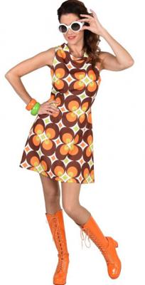 70&apos;s Jurk circle brown