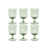 Set van bekers Home ESPRIT Groen Kristal 300 ml 8 x 8 x 14 cm (6 Stuks) - thumbnail
