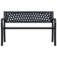 Tuinbank 125 cm staal zwart - thumbnail