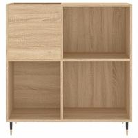 Platenkast 84,5x38x89 cm bewerkt hout sonoma eikenkleurig - thumbnail