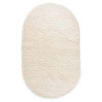 Tapeso Ovaal hoogpolig vloerkleed velvet - Posh wit - 280x380 cm - thumbnail
