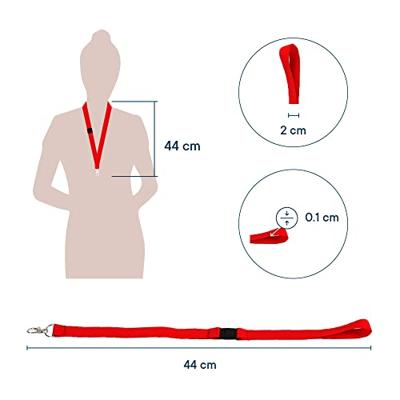 Badgekoord Europel rood | 10 stuks